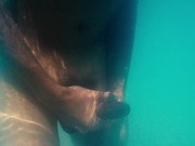Hot teen cums underwater