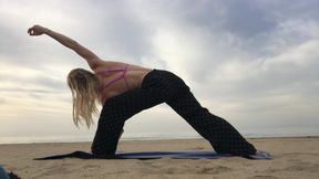 Beach Yoga in Bikini Top