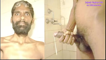 Rajesh Playboy 993 Naked Masturbating Big Cock and Cumming in the Bathroom. Big Cumshot Rubbing balls massage cock showing butt