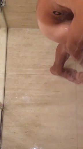 My Showering - 2 Times with Slim Belly and 1 Time with Big Bloated Belly