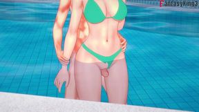 anzu mazaki (tea gardner) fucking hard on the pool - full - yu-gi-oh - thanks