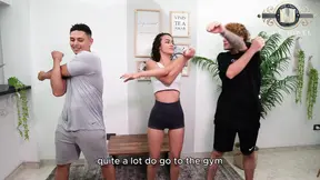 Yoga teacher and students engage in a taboo-ass licking threesome