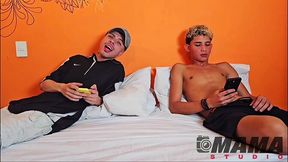Naughty married Latina housewife gets double-fucked by stepson and his