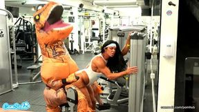 Camsoda hot milf stepmom fucked by trex in real gym sex