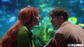 Curvy Redhead Lauren Phillips Enjoys an Intense Encounter with Two Handsome Partners