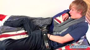 TeachTwinks: Brent Daley Enjoys Tugging And Stretching His Veiny Cock