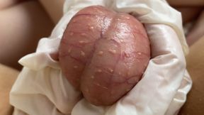 Awesome Ball Massage From Russian Teen In Latex Gloves &ndash; POV
