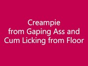 Anouk Tranny Slut - Creampie from Gaping Ass and Cum Licking from Floor Full Colour