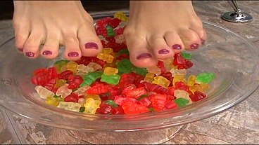 She has feet as sweet as her candies
