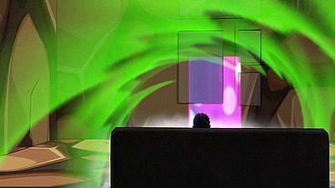 A green big booty alien steps out of a portal for some bbc sex - AI powered voice overs