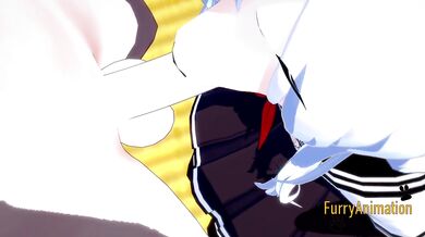 Furry Hentai 3D Yiff - Grey Fox & Panda Bear First Time Sex