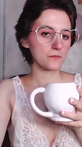 Camgirl Full Bush Under Nightgown