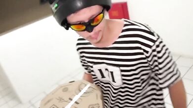 the delivery driver gets her big black ass stuffed raw