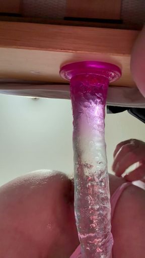 Sissy anal training, 2 new dildos