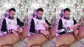 massaging my cock with oil until i shoot a nice big load