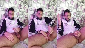massaging my cock with oil until i shoot a nice big load
