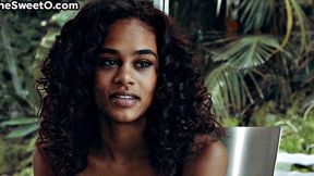 Stunning ebony babe by lover