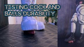 Testing Your Cock and Balls Durability with Two Pairs of Combat Boots (Slave Double Version) - TamyStarly - Cock Balls Crush Trample, Shoejob, Bootjob, CBT, Ballbusting, Trampling, Stomping