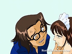 Pleasing hentai chick getting delicious muff teased by a
