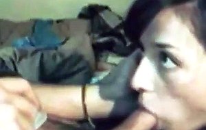 Gorgeous brunette teen first time swallowing on camera