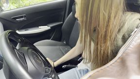 We Get Excited by Hearing the Sound of the Car, Kissing, Touching Each Other's Breasts and Having Orgasms.