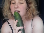 PLAYING WITH A CUCUMBER | Fansly - starjoannaxxx