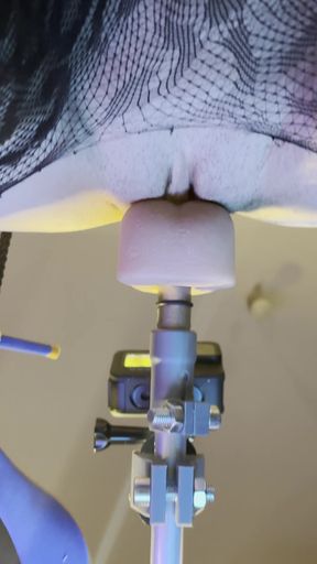 Fucked by 9" fuckmachine dildo