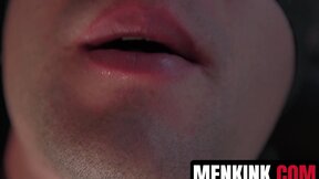 Dylan Knight hangs upside down begging for cum during cruel edging