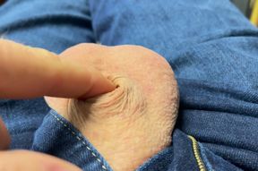 Finger fucking my micro cock