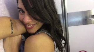 I'm in a 8hr flight, what do I do? Touch myself and play in the airplane