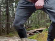 Jerking off on public hiking trail