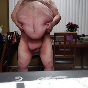 Fat guy fingers ass