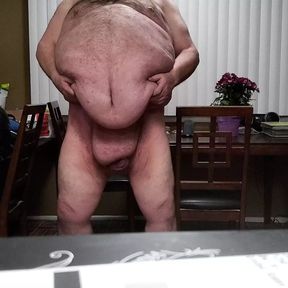 Fat guy fingers ass