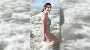 ”Lovely Beach Vibes With Big Boobed Babe Jade Harper”