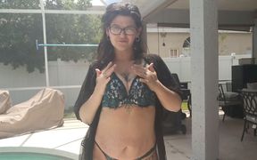 Brunette PAWG MILF Strip Tease and Nude Model Walk