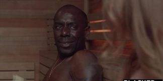 Blonde ski-bunny Mary takes big black cock in missionary