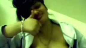 Busty and freaky Pakistani bimbo from Birmingham on webcam