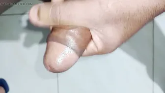Mustached hunk returns for a big black cock blowjob