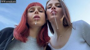 two mistresses brought you to the forest to pov spit and humiliate you and then leave you there