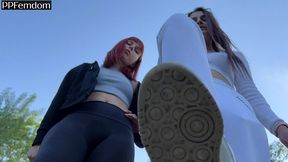 two mistresses brought you to the forest to pov spit and humiliate you and then leave you there