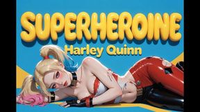 SUPERHEROINES - Harley Quinn in Classic Red-and-Black, Spinning Headscissors Slam, Straddling Face to Grind While Pinning Arms Then Chaotic Relentless Ride Until Helpless Cum (Erotic Audio)