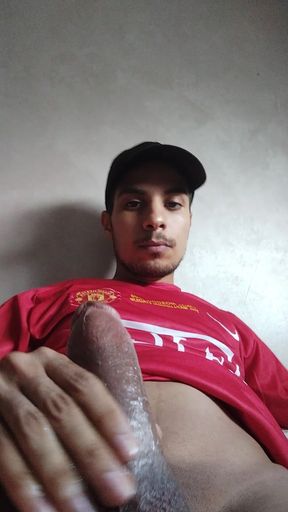 Masturbation of a Handsome Saudi Guy with an Imaginary Penis