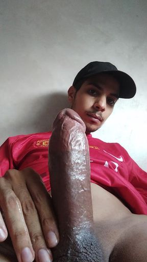Masturbation of a Handsome Saudi Guy with an Imaginary Penis