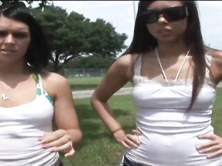 Insanely Risky Public Flashing With Those 2 Chicks