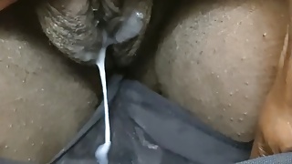 Creamy creampie dripped into my panties so I could wear it