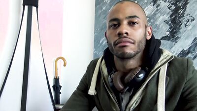 Horny chum sucks a big black cock in this POV blowjob video