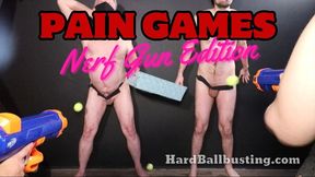 Nerf Trouble Mistresses Shoot Their Shot Aiming At Their Slaves Soft Pathetic Balls While They Collect The Nerf Balls For More - Mistress Loow and Mistress LA