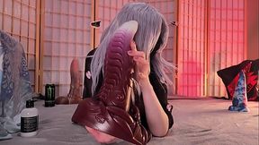 Hanzo giant dildo tongues deep inside my ass, ANAL ONLY