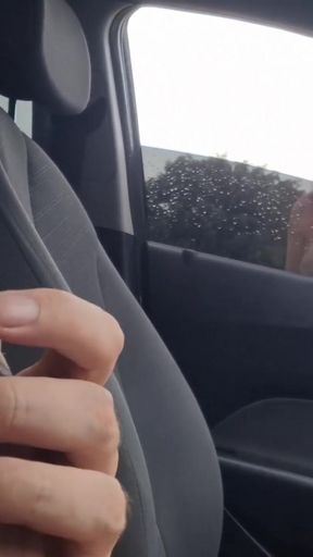 Naughty redhead kept an eye on my cock masturbating risky   Clip 1