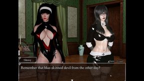 resonance [ futanari hentai game pornplay ] ep.7 caught by suprise by the blue skin naughty succubus in the cave